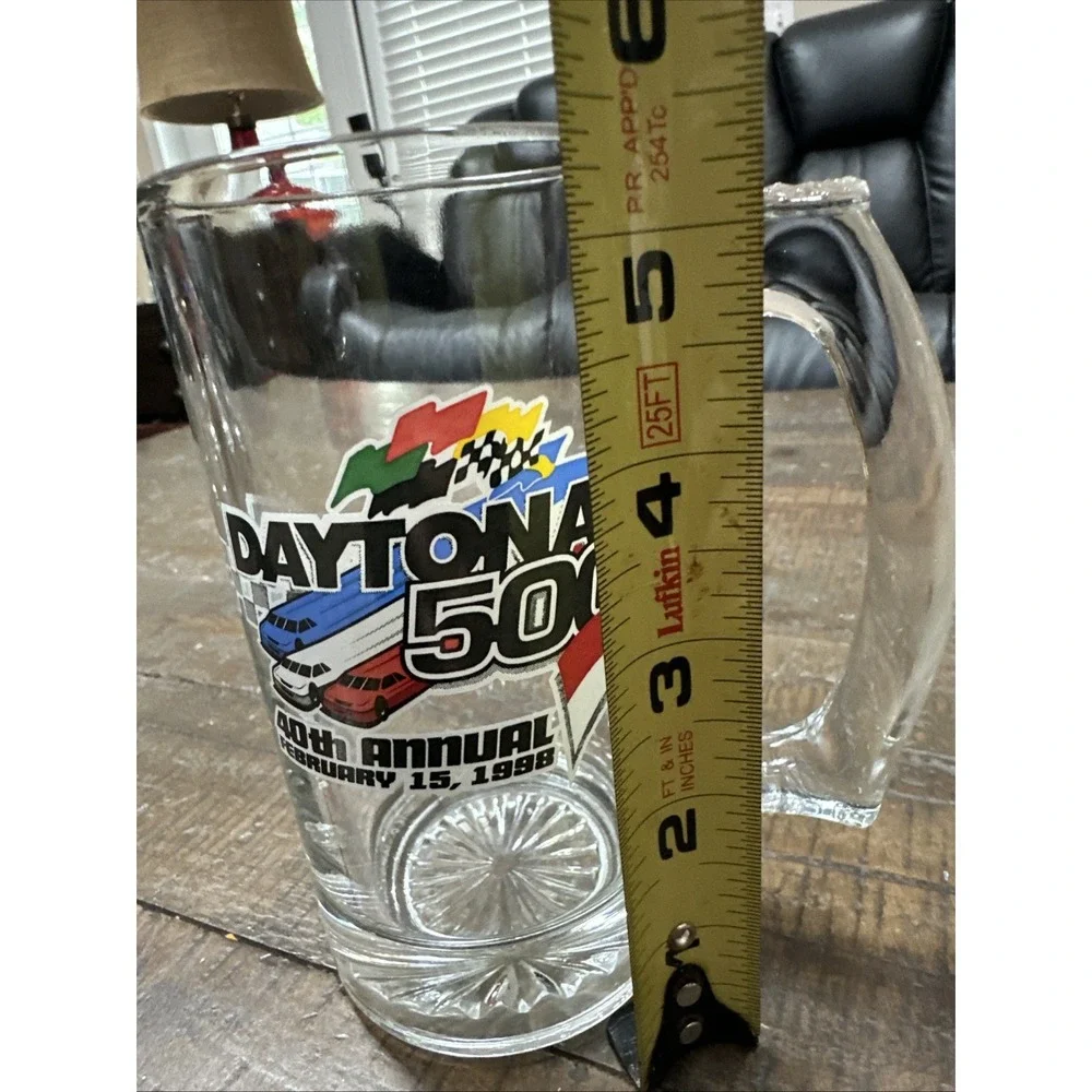 Daytona‎ 500 NASCAR 40th Anniversary Bud Official Beer Pint Mug Glass 5.75